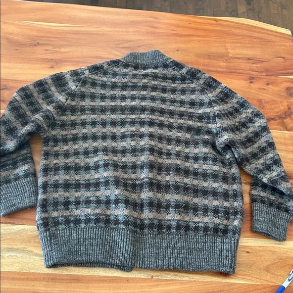 La Solino Vintage Shetland Wool Button Up Cardigan Sweater sz large - Picture 7 of 12